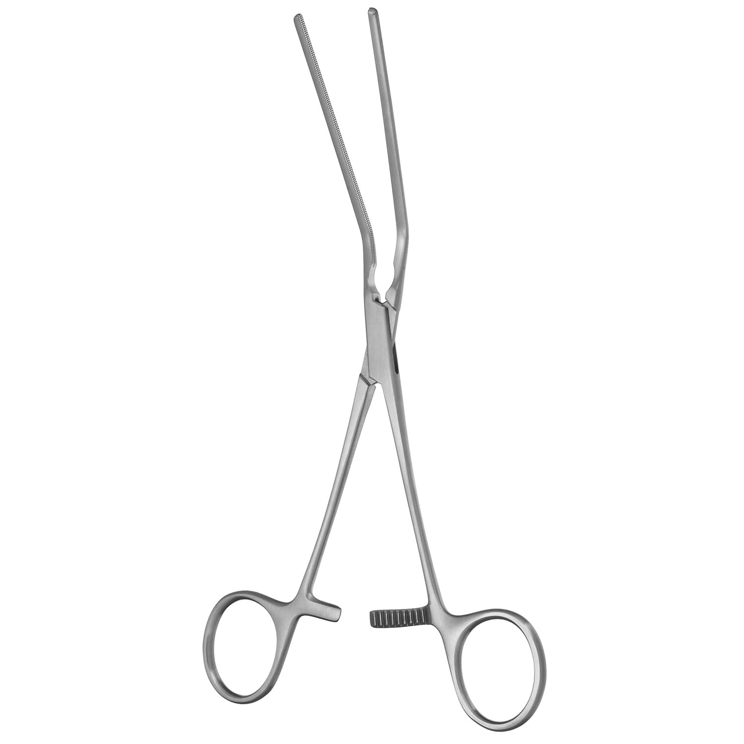 Leland Jones Peripheral Vascular Clamp, Straight Shanks, 7 1/2" (19.0 Cm), Jaws Angled 15 Degrees